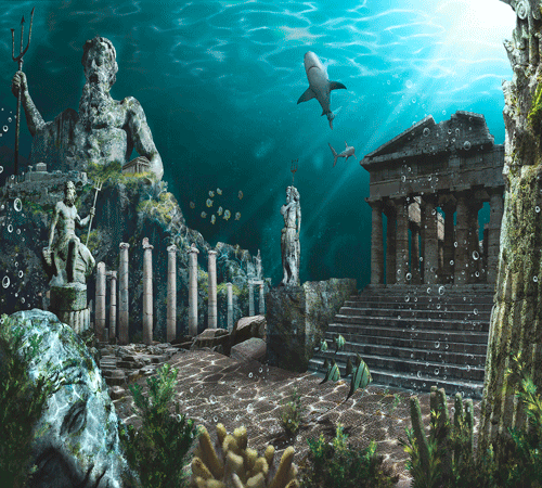 Atlantis 2 Cling-On Aquarium Background