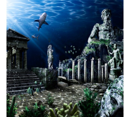 Atlantis Cling-On Aquarium Background