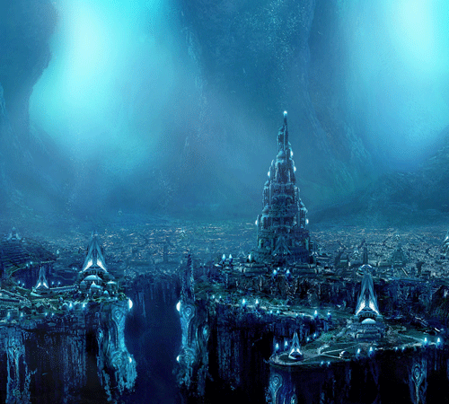 Lost City 2 Cling On Aquarium Background