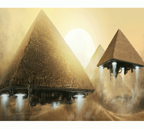 Alien Pyramids Background