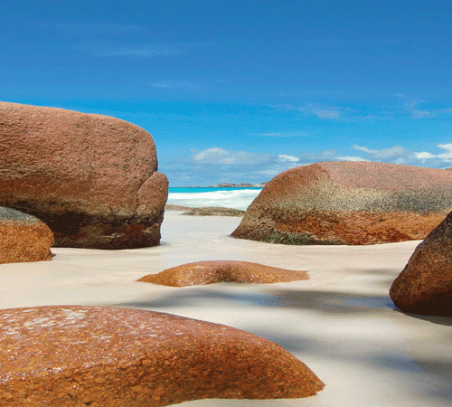 Beach Rocks Background