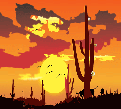 Desert Cartoon 2 Background