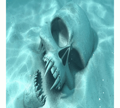 Vampire Skull Cling On Aquarium Background Vampire Skull Cling On Aquarium Background