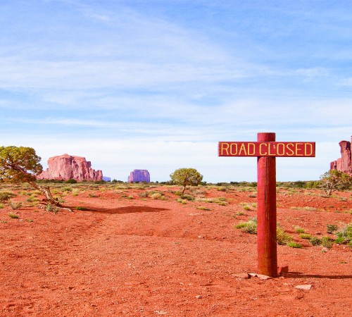 Road Closed Background