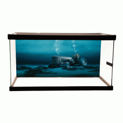 Under Water Drive Cling On Aquarium Background
