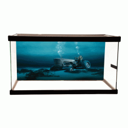 Under Water Drive Cling On Aquarium Background Under Water Drive Cling On Aquarium Background